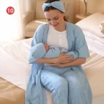 ست بیمارستانی مادر و نوزاد زمینه خالدار با قلب ریز