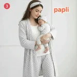 ست بیمارستانی مادر و نوزاد زمینه خالدار با قلب ریز
