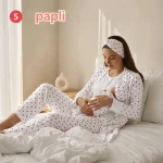 ست بیمارستانی مادر و نوزاد زمینه خالدار با قلب ریز