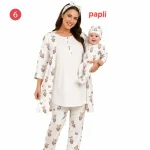 ست ۶ تکه طرح کاتونی بیمارستانی مادر و نوزاد پاپلی - Image 11